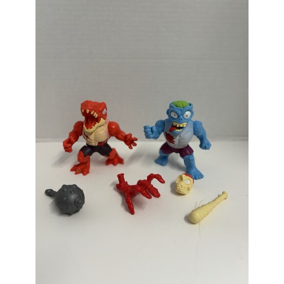 Zuru Smashers Horror House Blue Zombie & Red Zombie Dinosaur Figures & Accessori - Picture 1 of 3